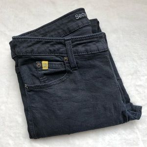 Second Yoga Jeans black mid-rise jeans bottoms size 27 womens